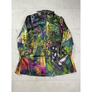 Marylou Ozbolt Storer Womens Rainbow Abstract Spring Butterfly Waxed Linen S Zip